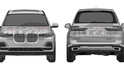 Production BMW X7 front and rear patent image