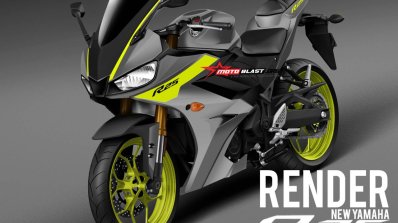 Yamaha R25 Yamaha R3 Facelift rendering image black and yellow