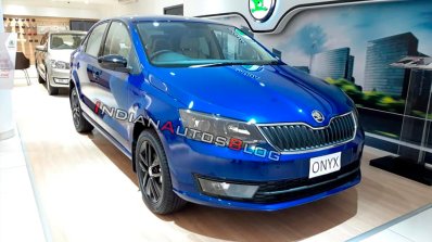 Skoda Rapid Onyx Front Three Quarters Right Side