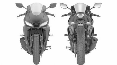 2019 Yamaha Yzf R3 Patent Images Front And Rear