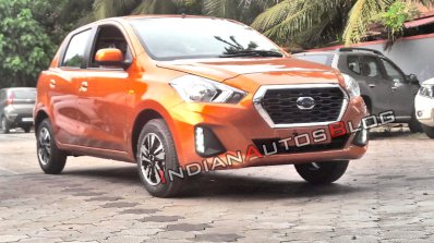 2018 Datsun Go Facelift Front Three Quarters Spy S
