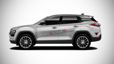 Tata Harrier White Rendering