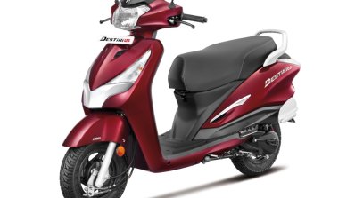 Hero Destini Launched In India Noble Red Left Fron