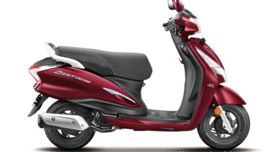 Hero Destini Launched In India Noble Red Right Sid