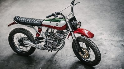 Yamaha Rx100 Modified Scrambler Right Side Profile