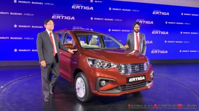 2018 Maruti Ertiga Launch Images Front Angle 1