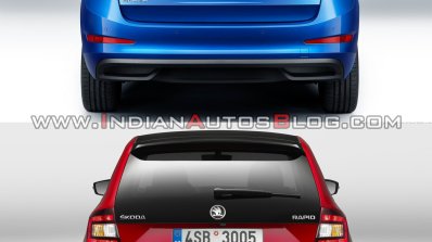 Skoda Scala Vs Skoda Rapid Spaceback Rear