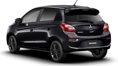 Mitsubishi Mirage Black Edition Rear Three Quarter
