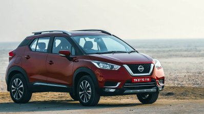Nissan Kicks Front Three Quarters Red Colour