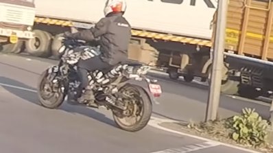 Bajaj Dominar 400 2019 Spied Testing Left Rear Qua
