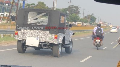Next Gen Mahindra Thar Rear Three Quarters Spy Sho