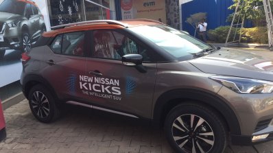 Indian Spec Nissan Kicks Right Side At Dealership