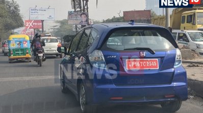 Honda Fit Ev Rear Three Quarters Left Side Spy Sho