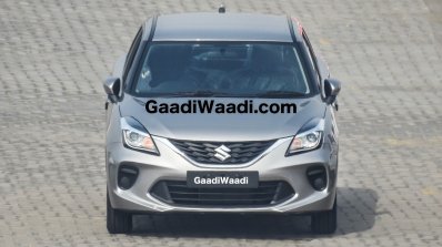 2019 Maruti Baleno Facelift Front Spy Photo