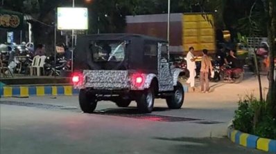2020 Mahindra Thar Rear Three Quarters Spy Shot