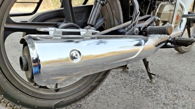 Tvs Radeon Road Test Review Detail Shots Exhaust