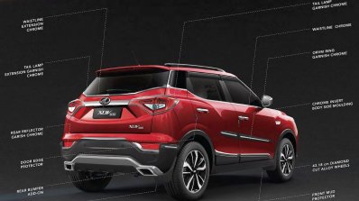 Accessorised Mahindra Xuv300 Rear Three Quarters