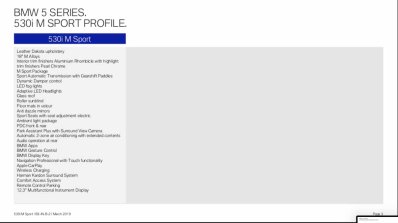 Bmw 530i M Sport Brochure Image Exterior Features