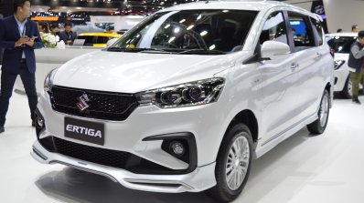 Accessorised Suzuki Ertiga Front Three Quarters At