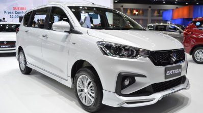 Accessorised Suzuki Ertiga Front Three Quarters Ri