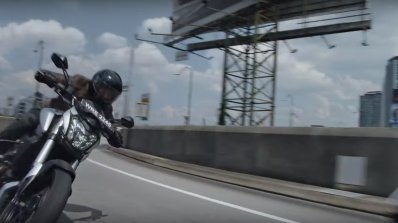 Bajaj Dominar 400 Tvc Silver Action Shot