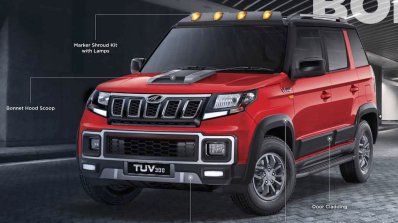 Accessorised Mahindra Tuv300 Front Three Quarters