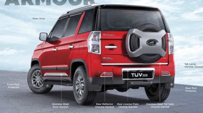 Accessorised Mahindra Tuv300 Rear Three Quarters L