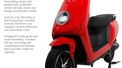 Battre Batmobile Electric Scooter Front Left Quart