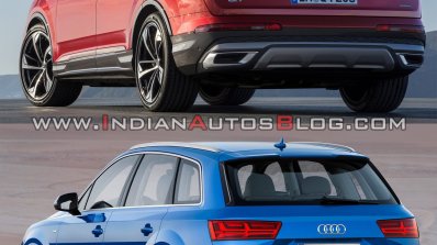 2019 Audi Q7 Vs 2015 Audi Q7 Rear Three Quarters