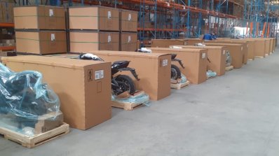 Bajaj Dominar 400 In Russia Warehouse