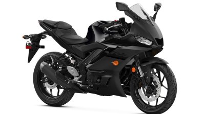 2020 Yamaha R3 Front Three Quarters Studio Midnigh