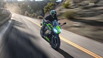 2020 Kawasaki Ninja 650 Action Shot Right Front Qu