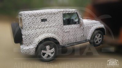 2020 Mahindra Thar Spy Shots Side Profile