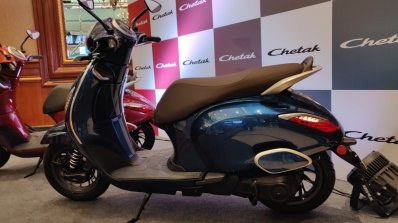 Bajaj Chetak Premium Blue Side Profile