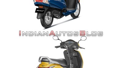 Honda Activa 6g Vs Honda Activa 5g Rear Three Quar