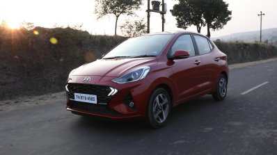 Hyundai Aura Review Images Front Three Quarters Ac