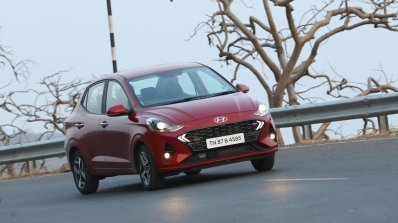 Hyundai Aura Review Images Front Three Quarters Ac