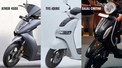 Ather 450 Vs Chetak Electric Vs Tvs Iqube Comparis