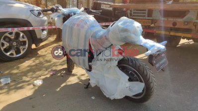 Hero Electric Motorcycle Spied Left Rear Quarter