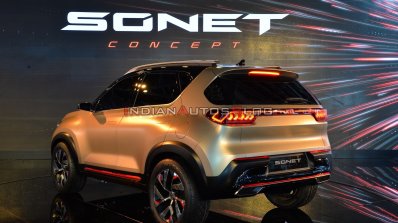 Kia Sonet Concept Rear Three Quarters Live Image