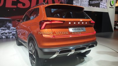 Skoda Vision In Suv Rear Three Quarters Auto Expo