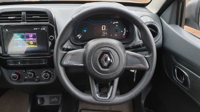 2019 Renault Kwid Review Images Steering Wheel
