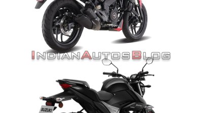 Bajaj Dominar 250 Vs Suzuki Gixxer 250 Rear Three