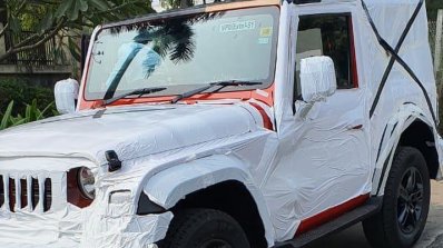 Red 2020 Mahindra Thar Next Gen Spy Shot