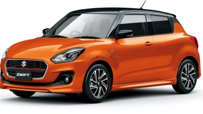 2020 Maruti Swift Facelift Orange Japan