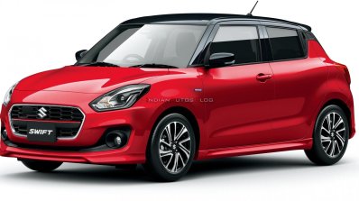 2020 Maruti Swift Facelift Red Japan