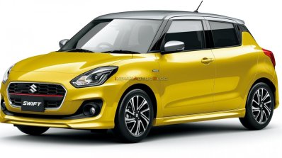 2020 Maruti Swift Facelift Yellow Japan
