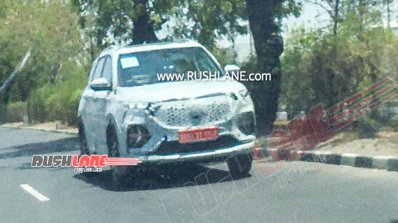 Mg Hector Plus Front Quarters Spy Shot