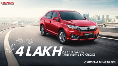 Honda Amaze 4 Lakh Sales India