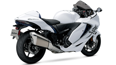 2021 Suzuki Hayabusa White Blue Rear Right